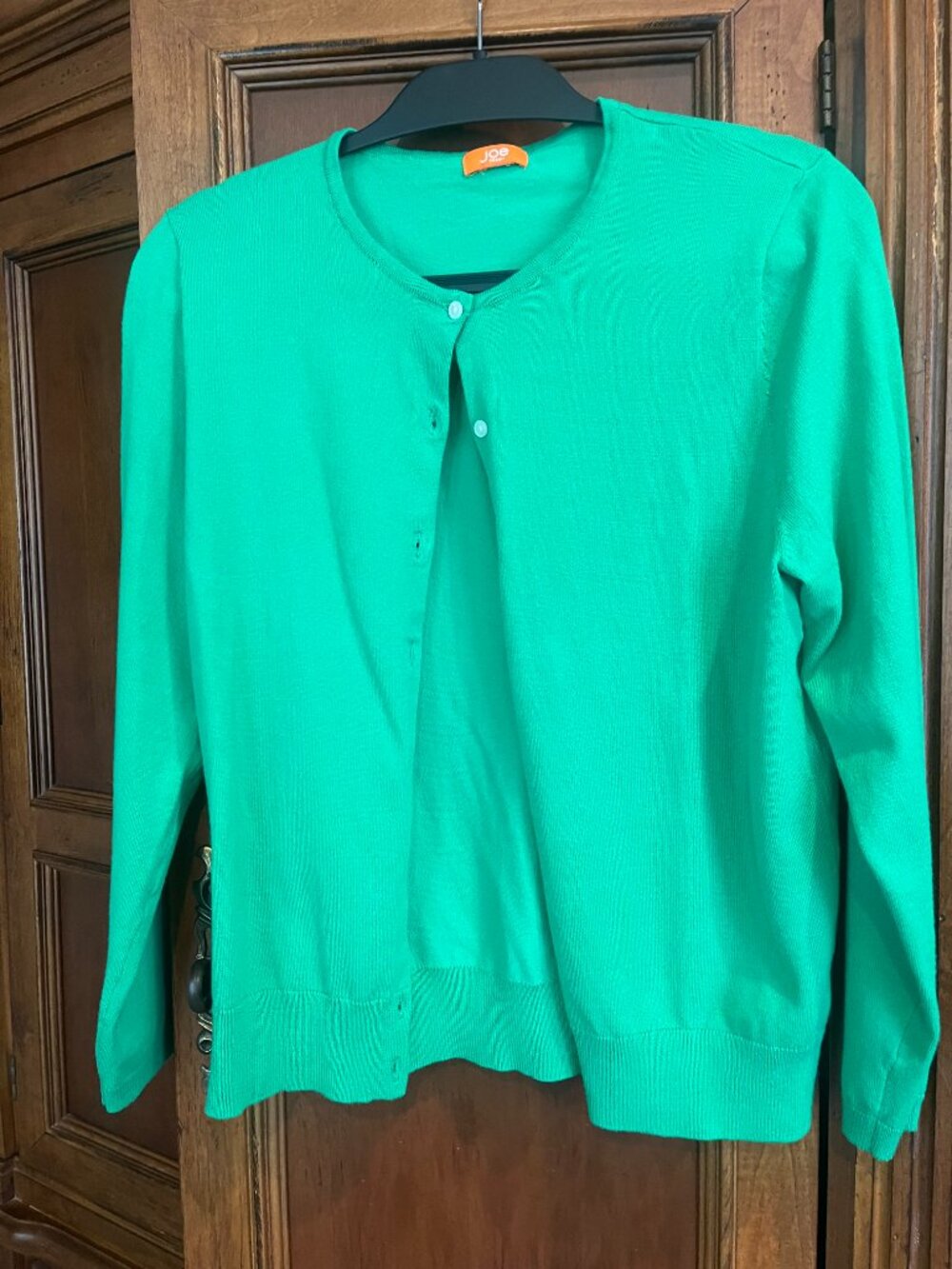 Joe Fresh Green Button Front Cardigan Cotton Blend S